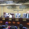 في كلية الاداب الجامعة العراقية السيدة باسكال وردا والاستاذ وليم وردا يحاضران بشأن الاعلان العالمي لحقوق الانسان