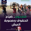 النازحون.. ضياع الحقوق وصعوبة العيش.