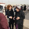 •	رئيسة منظمة حمورابي لحقوق الإنسان و نائب رئيس المنظمة وعدد من أعضائها يلتقون مجددا مجموعة من الناجيات و الناجين 