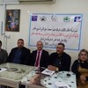 •	السادة الدكتور بشار سعدون وخالد عبد الغفار وعبد الستار فائق اعضاء لجنة العلاقات العامة في منظمة حمورابي لحقوق الانسان يشاركون في مؤتمر صحفي عقدته شبكة تحالف الاقليات العراقية
