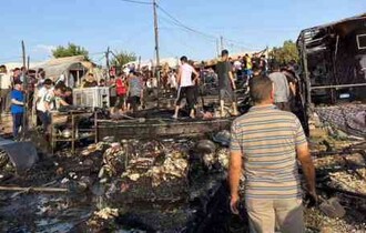 احتراق 8 خيام للنازحين في إقليم كوردستان