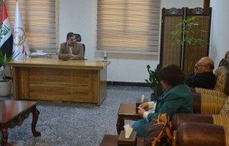 النائب الثاني لمحافظ البصرة يستقبل وفد منظمة حمورابي لحقوق الانسان المؤلف من السيدة باسكال وردا والاستاذ وليم وردا
