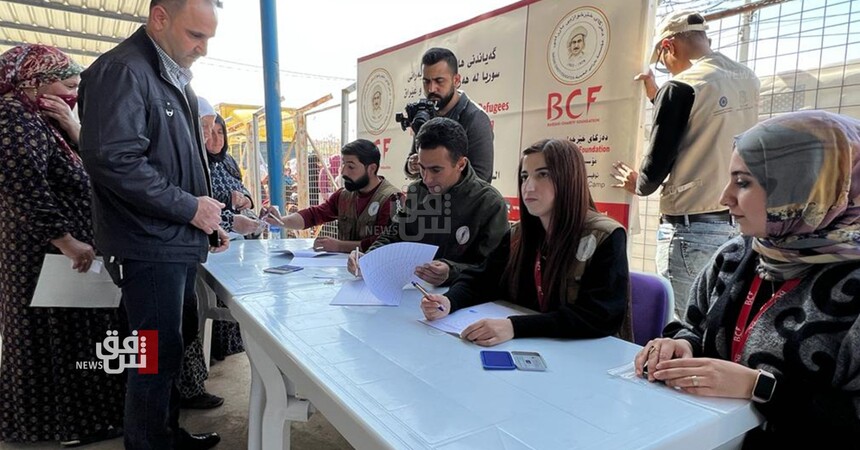 أربيل.. إطلاق حملة مساعدات للنازحين في مخيم باسرمة