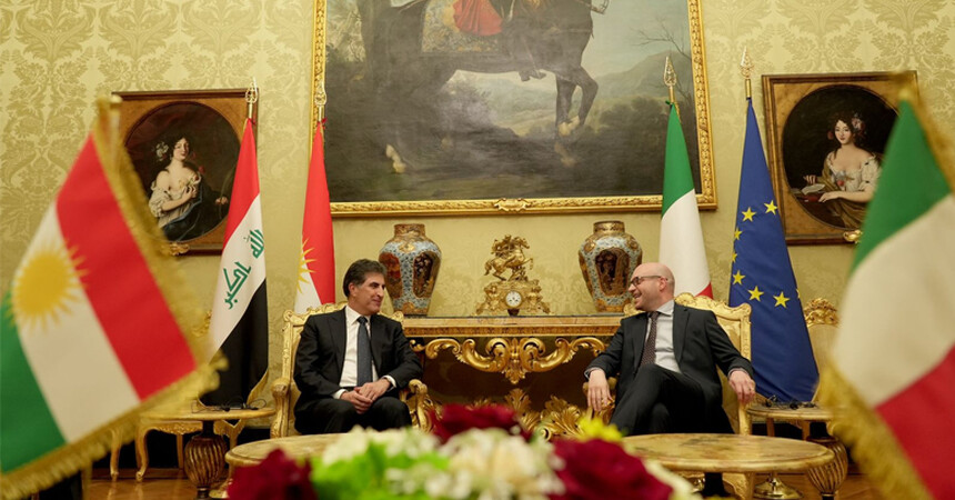 رئيس البرلمان الإيطالي يشيد بدور البيشمركة في دحر داعش وإيواء النازحين