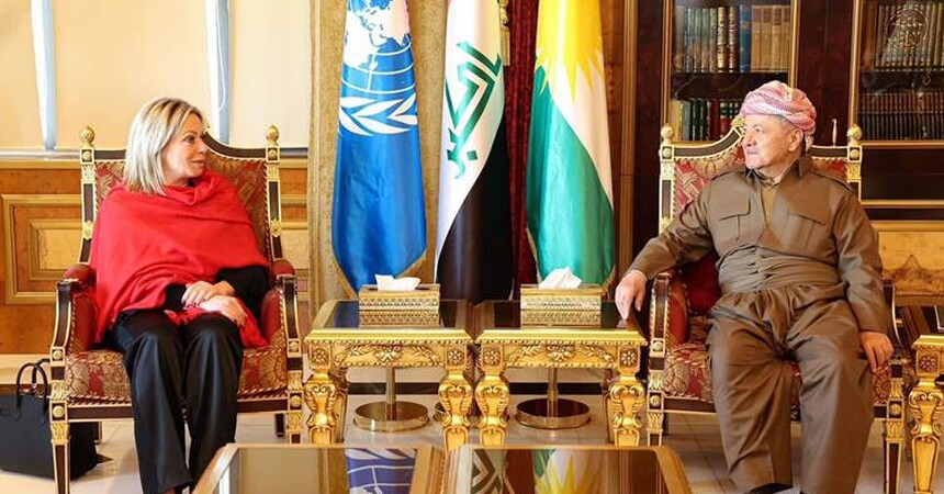 الرئيس بارزاني وبلاسخارت يؤكدان على ضرورة تطبيع الاوضاع في سنجار