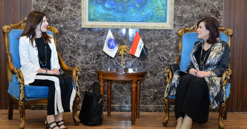 السفيرة صفية طالب السهيل تستقبل الممثل الخاصة للأمين العام لحلف شمال الأطلسي (NATO) لشُؤُون المرأة والسلام والأمن