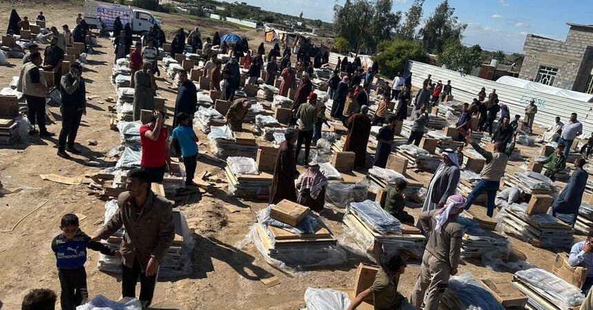 الهجرة توزع 3 آلاف حصة إغاثية بين النازحين في صلاح الدين