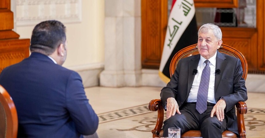 مقابلة فخامة رئيس الجمهورية الدكتور عبد اللطيف جمال رشيد مع قناة الحرة عراق