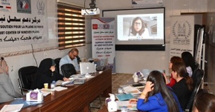 منظمة حمورابي لحقوق الانسان تقيم ورشة تدريبية لمعالجة الآثار النفسية نتيجة الحريق الذي ضرب الحمدانية