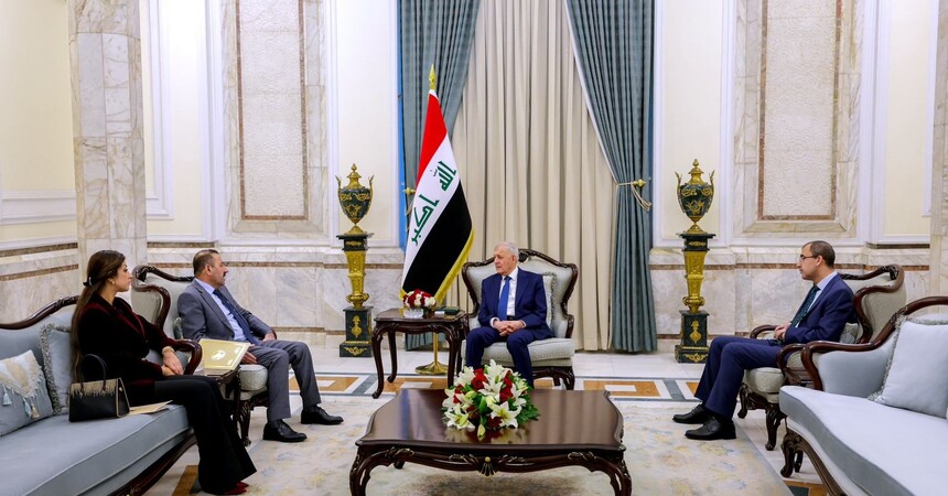رئيس الجمهورية يؤكد ضرورة تفعيل فقرات قانون الناجيات الإيزيديات وغلق مخيمات النازحين