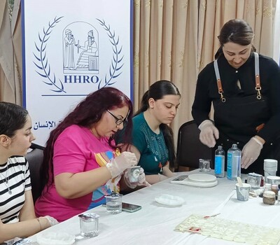 منظمة حمورابي لحقوق الإنسان تختتم ورشة تدريبية لفن الريزن لدعم عشر شابات بمهارات وفرص عمل جديدة