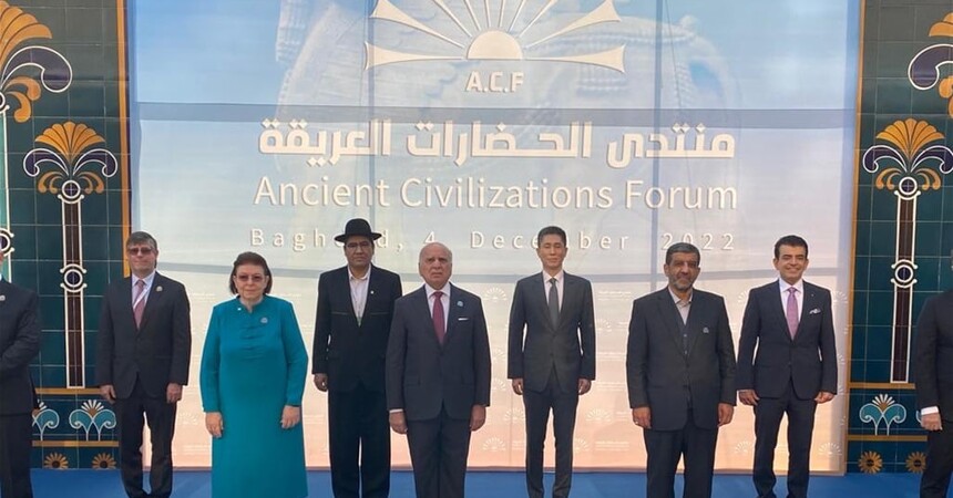 وزير الخارجية يعلن بانطلاق منتدى الحضارات إعادة ١٨ ألف قطعة أثرية مهربة