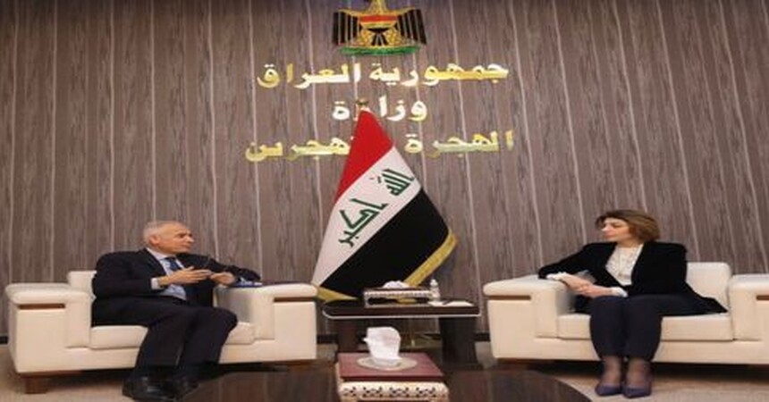 وزيرة الهجرة تبحث مع مسؤول اممي خطة الوزارة لعودة النازحين