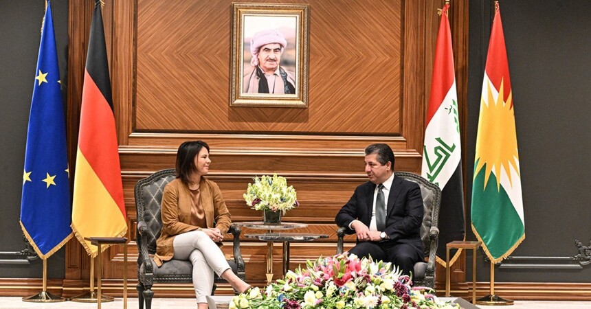 رئيس حكومة إقليم كوردستان يتلقى رسالة من وزيرة الخارجية الألمانية