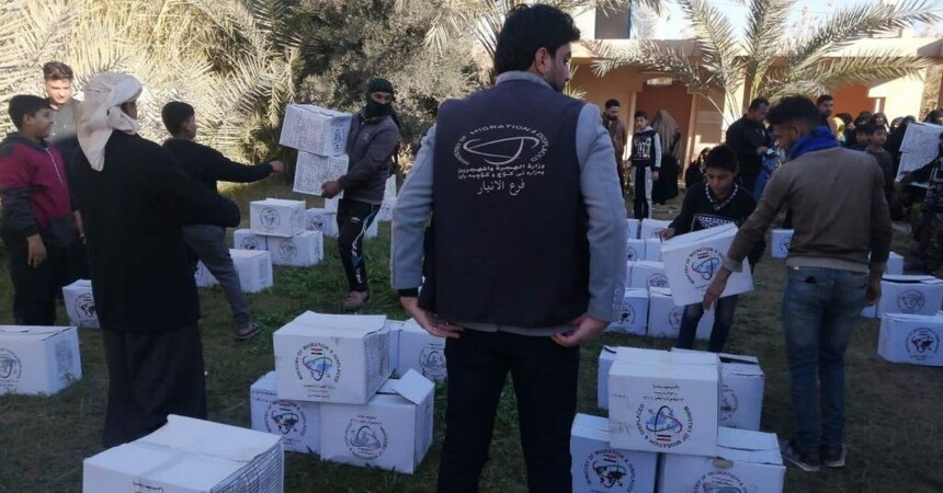 الهجرة تعلن شمول أكثر من الف أسرة نازحة وعائدة بالمساعدات الاغاثية المتنوعة في الأنبار