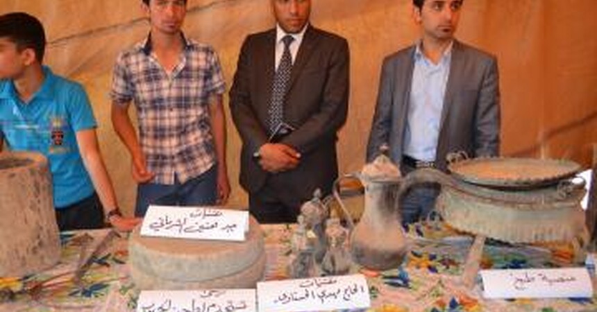 النجف تفتتح معرض للمقتنيات الأثرية بمناسبة الذكرى (38) لتأسيس ناحية الحرية