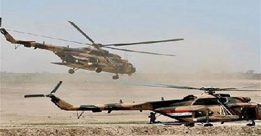تعرض مروحيتين عسكريتين الى اطلاق نار من قبل قوات البيشمركة في الطوز