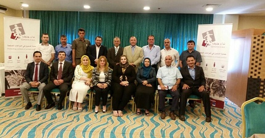 • السيدة نادية يونس بطي عضو الهيئة العامة لمنظمة حمورابي تشارك في ورشة تدريبية لحماية المدنيين خلال النزاعات المسلحة