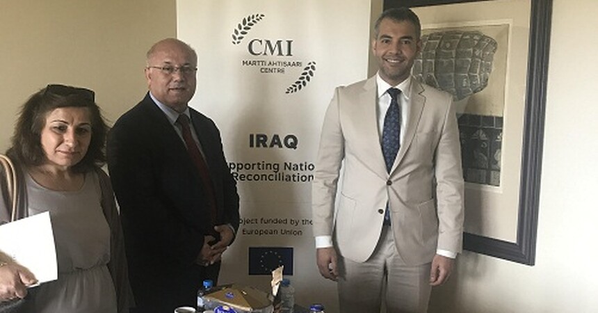 • منظمة حمورابي لحقوق الانسان تعقد اجتماعا تداوليا مع منظمة ( مبادرة ادارة الازمات ) CMI الفلندية