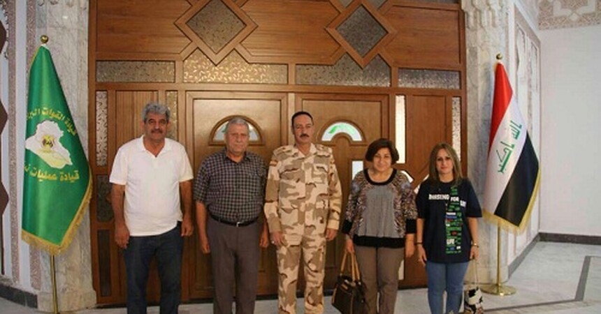• السيدة باسكال وردا رئيسة منظمة حمورابي لحقوق الانسان تزور الجانب الأيسر من الموصل للمرة الثالثة بعد التحرير