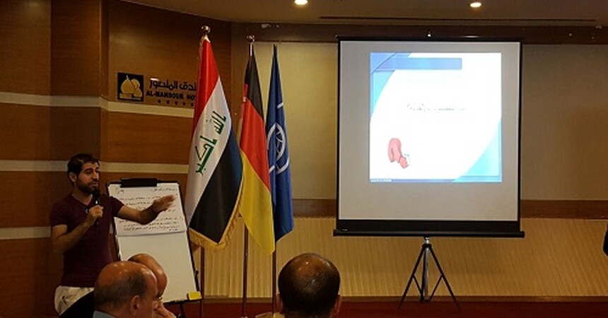 • اثنان من اعضاء الهيئة العامة لمنظمة حمورابي لحقوق الانسان يشاركان في دورة تدريبية بشأن الشرطة المجتمعية