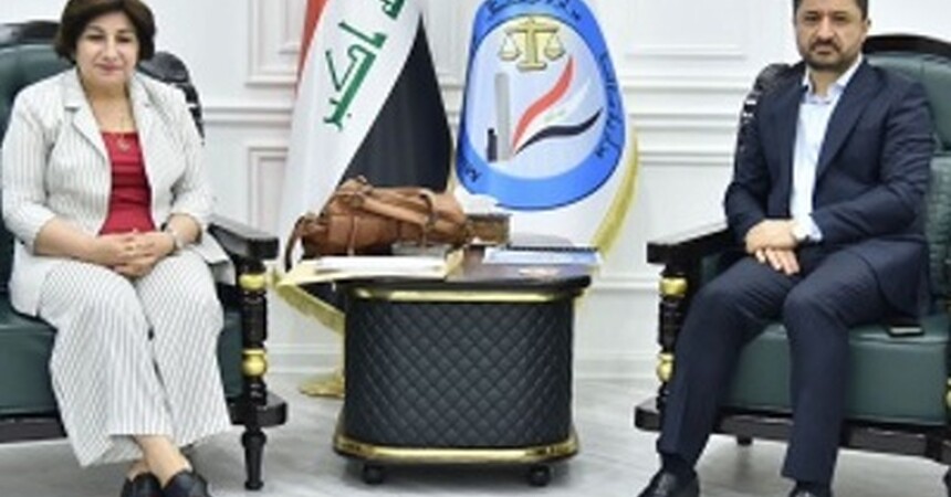 معالي وزير العدل يستقبل وفدا من منظمة حمورابي لحقوق الانسان لتداول بشأن عدد من قضايا حقوق الانسان